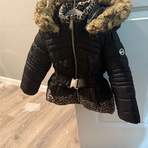 Michael Kors Leopard Print Lined Jacket